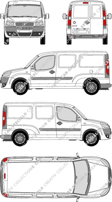 Fiat Doblò Cargo Maxi, Maxi, furgone, Rear Wing Doors (2006)