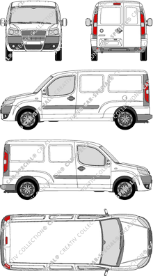 Fiat Doblò Cargo Maxi, Maxi, van/transporter, Rear Wing Doors (2006)