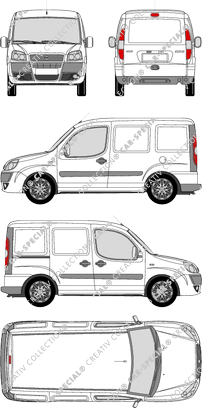 Fiat Doblò Cargo, furgone, Rear Flap, 1 Sliding Door (2006)