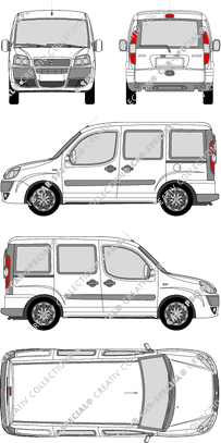 Fiat Doblò Cargo, furgone, Rear Flap, 2 Sliding Doors (2006)