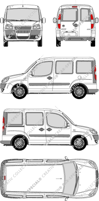 Fiat Doblò Cargo, Hochdachkombi, Rear Wing Doors, 1 Sliding Door (2006)