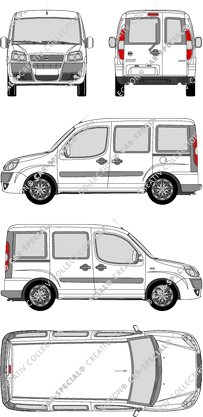 Fiat Doblò Cargo, Hochdachkombi, Rear Wing Doors, 2 Sliding Doors (2006)