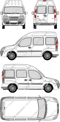 Fiat Doblò Cargo, Hochdachkombi, Hochdach, Rear Wing Doors, 1 Sliding Door (2006)