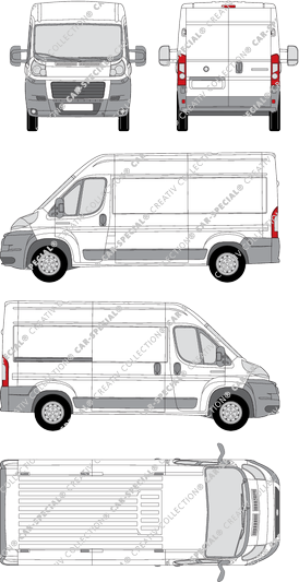 Fiat Ducato, furgón, L2H2, 1 Sliding Door (2006)