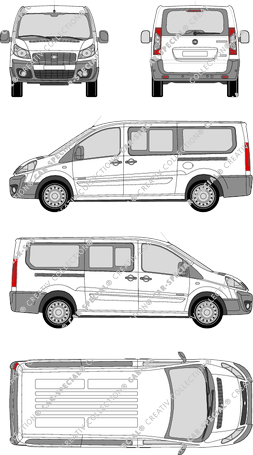 Fiat Scudo, minibus, L2H1, Rear Flap, 2 Sliding Doors (2007)
