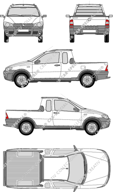 Fiat Strada, Pick-up, Fahrerhaus lang, 2 Doors (2006)