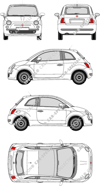 Fiat 500 Kombilimousine, 2007–2016 (Fiat_199)