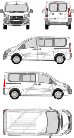 Fiat Scudo, camionnette, L1H1, Rear Wing Doors, 2 Sliding Doors (2007)