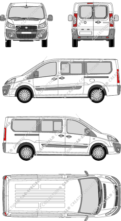Fiat Scudo, minibus, L2H1, Rear Wing Doors, 2 Sliding Doors (2007)