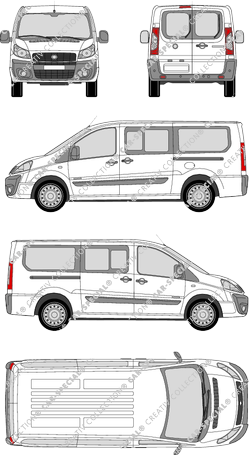 Fiat Scudo, Kleinbus, L2H1, Rear Wing Doors, 2 Sliding Doors (2007)