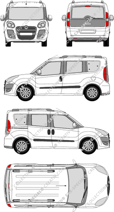 Fiat Doblò, van/transporter, L1H1, Rear Flap, 1 Sliding Door (2010)