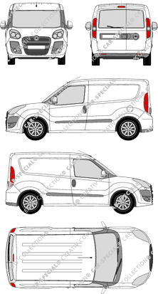 Fiat Doblò, Kastenwagen, L1H1, Heck verglast, Rear Wing Doors (2010)