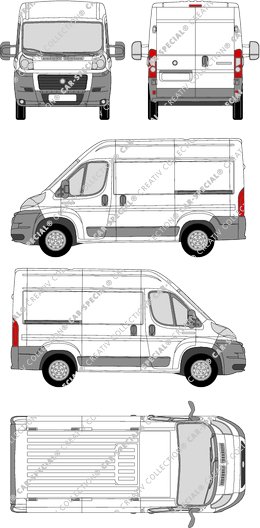 Fiat Ducato, van/transporter, L1H2, Rear Wing Doors, 2 Sliding Doors (2006)
