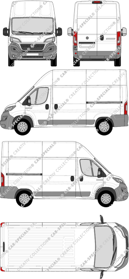 Fiat Ducato, van/transporter, L2H3, Rear Wing Doors, 2 Sliding Doors (2014)