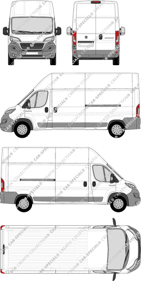 Fiat Ducato, van/transporter, L4H3, Rear Wing Doors, 2 Sliding Doors (2014)