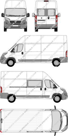 Fiat Ducato, van/transporter, L4H3, Heck verglast, rechts teilverglast, Rear Wing Doors, 1 Sliding Door (2014)