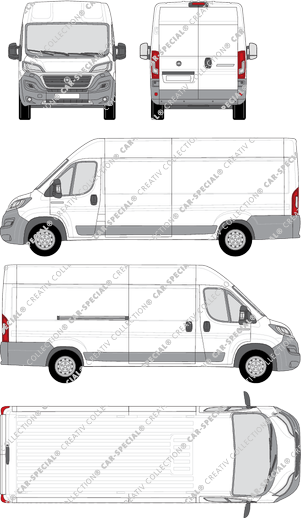 Fiat Ducato, van/transporter, L5H2, Rear Wing Doors, 1 Sliding Door (2014)