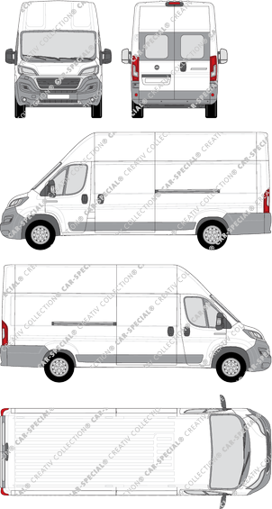 Fiat Ducato, Kastenwagen, L5H3, Heck verglast, Rear Wing Doors, 2 Sliding Doors (2014)