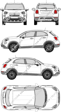 Fiat 500X station wagon, 2015–2017 (Fiat_353)