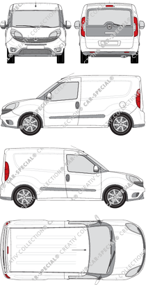 Fiat Doblò Cargo, Cargo, fourgon, L1H1, Heck verglast, Rear Flap (2015)