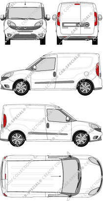 Fiat Doblò Cargo, Cargo, fourgon, L1H1, Rear Wing Doors (2015)