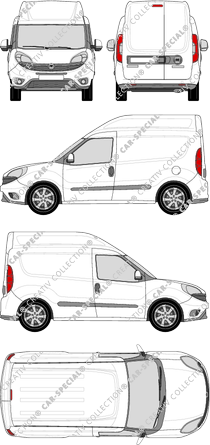 Fiat Doblò Cargo, Cargo, fourgon, L1H2, Rear Wing Doors (2015)