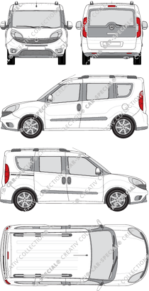 Fiat Doblò, furgone, L1H1, Rear Flap, 1 Sliding Door (2015)