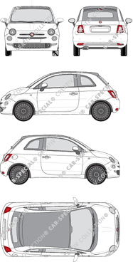 Fiat 500 C, C, Descapotable hatchback, 2 Doors (2015)