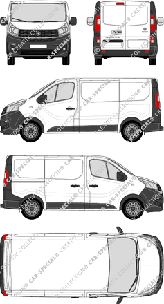 Fiat Talento, Kastenwagen, L1H1, Rear Wing Doors, 1 Sliding Door (2016)