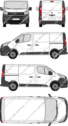 Fiat Talento, furgón, L1H1, Rear Flap, 2 Sliding Doors (2016)