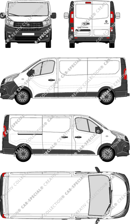 Fiat Talento, furgone, L2H1, Rear Wing Doors, 1 Sliding Door (2016)