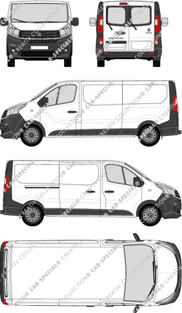 Fiat Talento, furgone, L2H1, vitre arrière, Rear Wing Doors, 1 Sliding Door (2016)