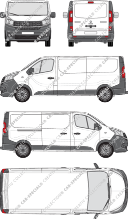 Fiat Talento, furgone, L2H1, Rear Flap, 1 Sliding Door (2016)
