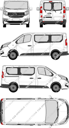 Fiat Talento, minibus, L1H1, Rear Wing Doors, 1 Sliding Door (2016)