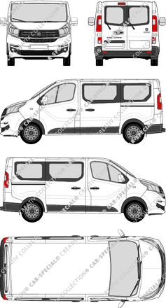 Fiat Talento, minibus, L1H1, Rear Wing Doors, 2 Sliding Doors (2016)