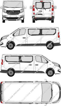 Fiat Talento, minibus, L2H1, Rear Wing Doors, 1 Sliding Door (2016)