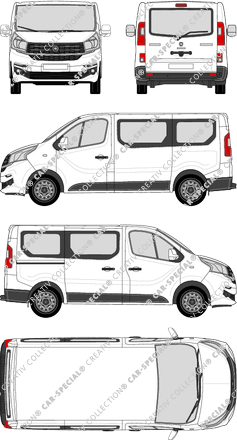 Fiat Talento, minibus, L1H1, Rear Flap, 1 Sliding Door (2016)
