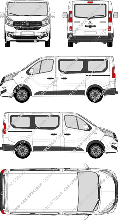 Fiat Talento, minibus, L1H1, Rear Flap, 2 Sliding Doors (2016)