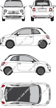 Fiat 500 C, C, convertible hatchback, 2 Doors (2020)