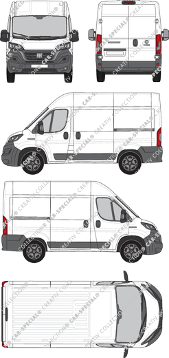 Fiat Ducato, Kastenwagen, L1H2, Rear Wing Doors, 2 Sliding Doors (2021)