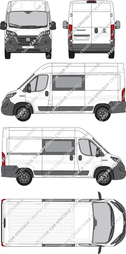 Fiat Ducato, furgone, L2H2, Doppelkabine, Rear Wing Doors, 1 Sliding Door (2021)