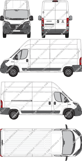 Fiat Ducato, van/transporter, L4H3, Rear Wing Doors, 1 Sliding Door (2021)
