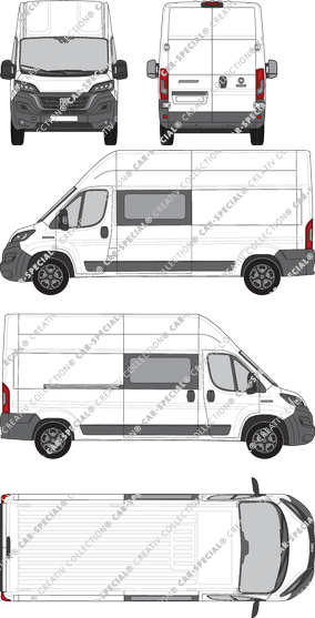 Fiat Ducato, fourgon, L4H3, double cabine, Rear Wing Doors, 1 Sliding Door (2021)