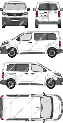 Fiat E-Scudo, minibus, L1 Kurz, Rear Wing Doors, 1 Sliding Door (2022)
