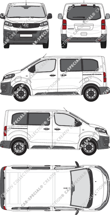 Fiat E-Scudo, minibus, L1 Kurz, Rear Flap, 2 Sliding Doors (2022)