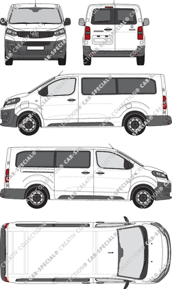 Fiat E-Scudo, minibus, L3 lang, Rear Wing Doors, 1 Sliding Door (2022)
