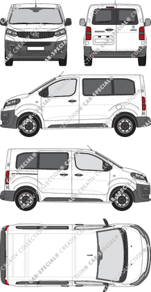 Fiat Scudo, minibus, L1 Kurz, Rear Wing Doors, 1 Sliding Door (2022)