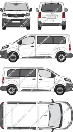 Fiat Scudo, minibus, L2 Mittel, Rear Flap, 1 Sliding Door (2022)