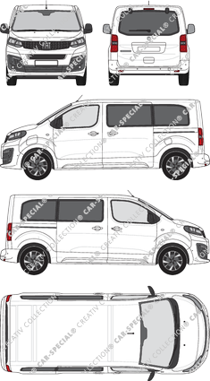 Fiat E-Ulysse, camionnette, Rear Flap, 2 Sliding Doors (2022)