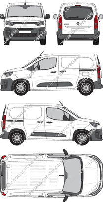 Fiat Doblò Cargo, van/transporter, L1, rear window, Rear Flap, 2 Sliding Doors (2022)